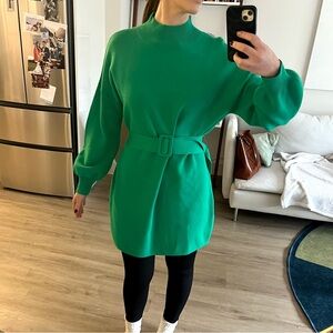 Yellow the label green holiday sweater dress